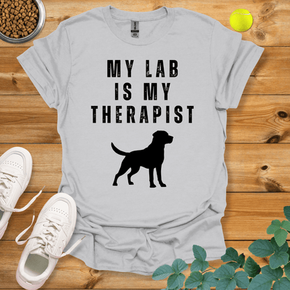 My Lab Is My Therapist T-Shirt Ice Grey / S