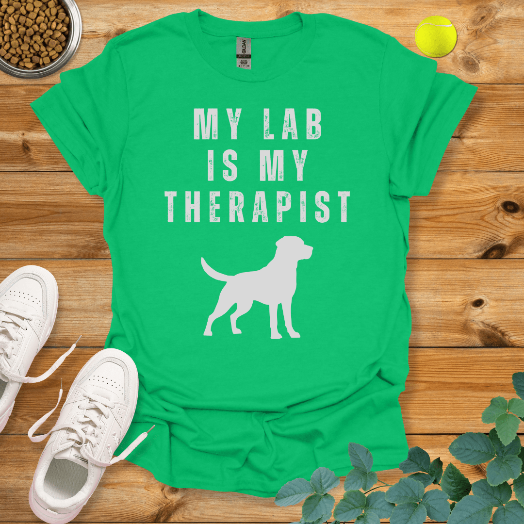 My Lab Is My Therapist T-Shirt Irish Green / S