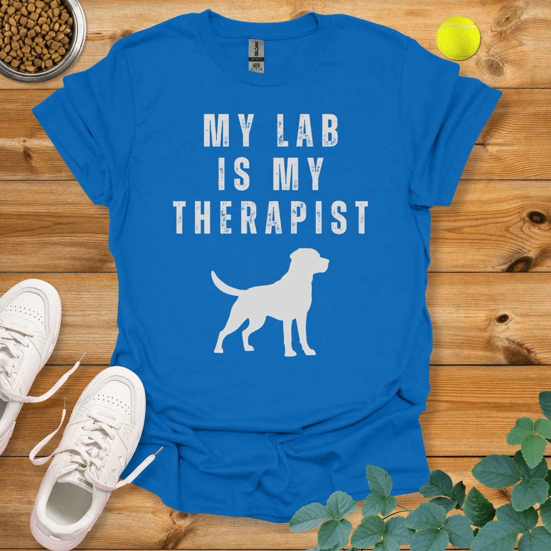 My Lab Is My Therapist T-Shirt Royal / S