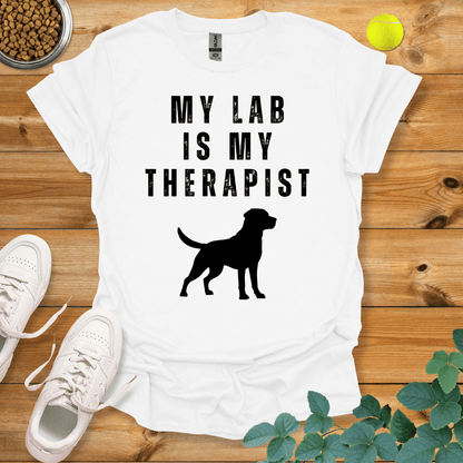 My Lab Is My Therapist T-Shirt White / S