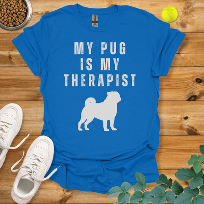 My Pug Is My Therapist T-Shirt Royal / S