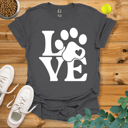 Paw Love T-Shirt Charcoal / S