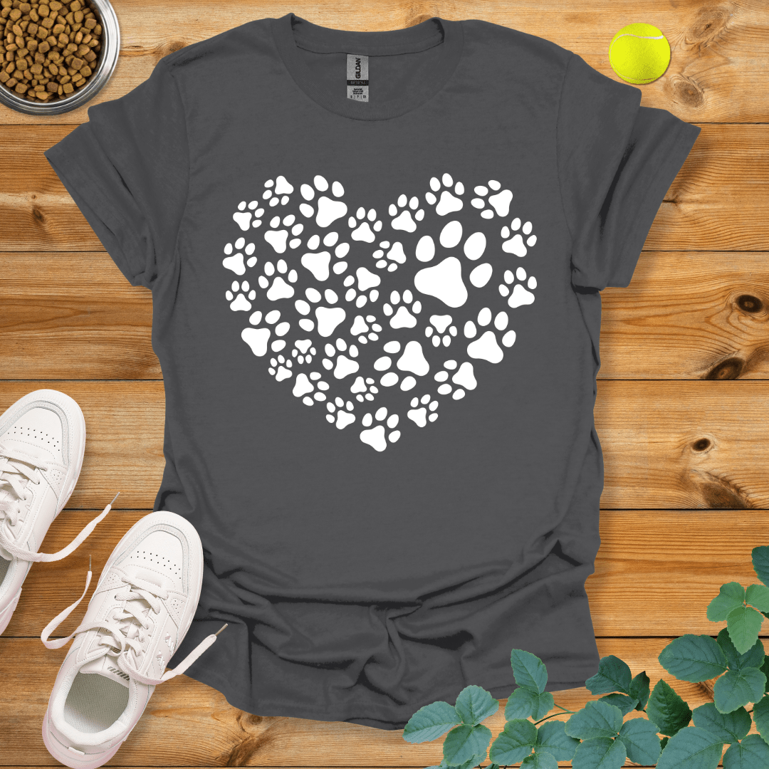 Paw Love T-Shirt Charcoal / S