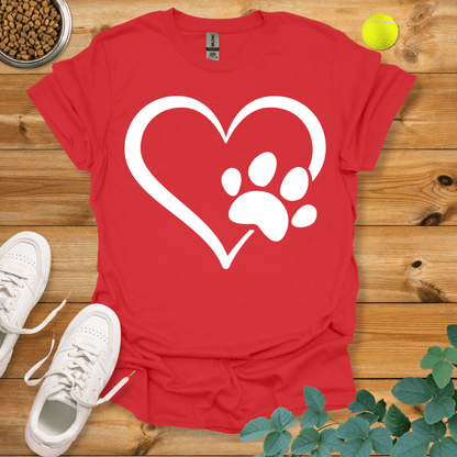 Paw Love T-Shirt Red / S