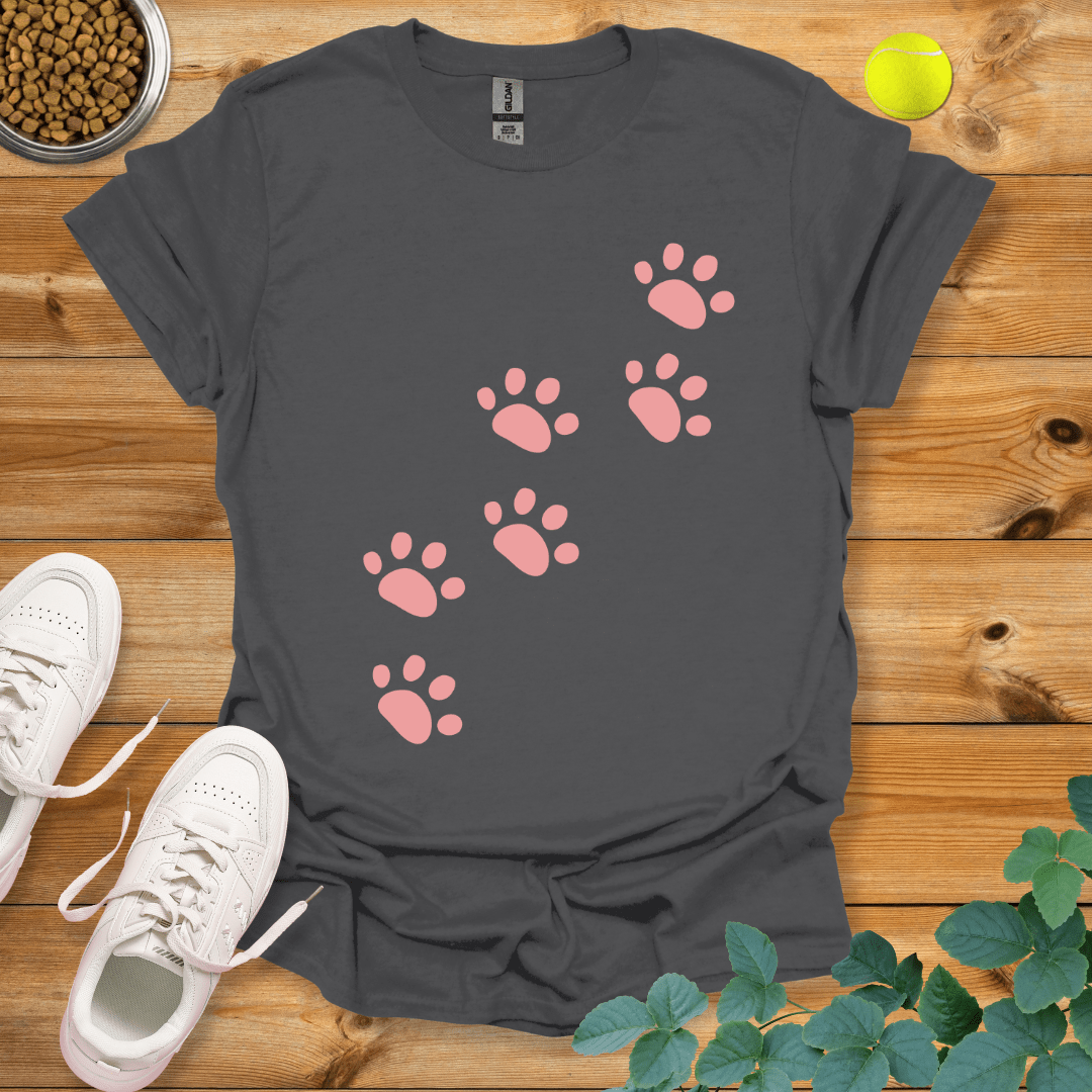 Paw Trail T-Shirt Charcoal / S