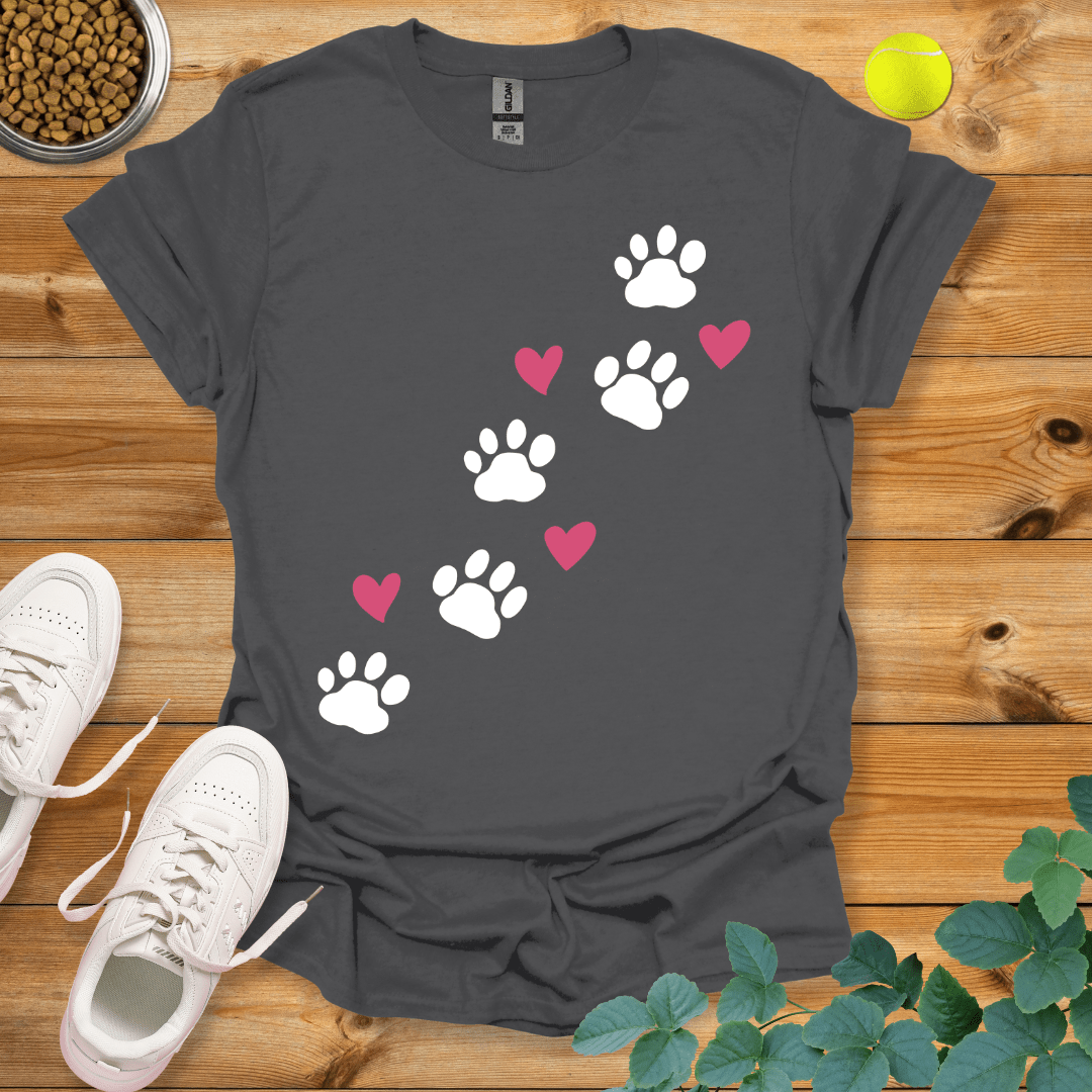 Paw Trail T-Shirt Charcoal / S