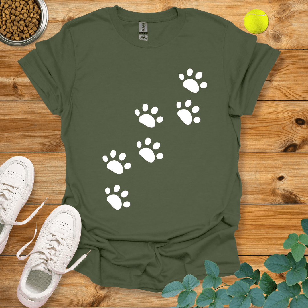 Paw Trail T-Shirt Military Green / S