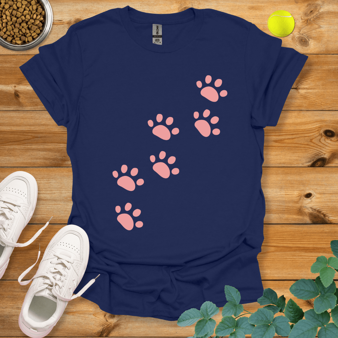 Paw Trail T-Shirt Navy / S