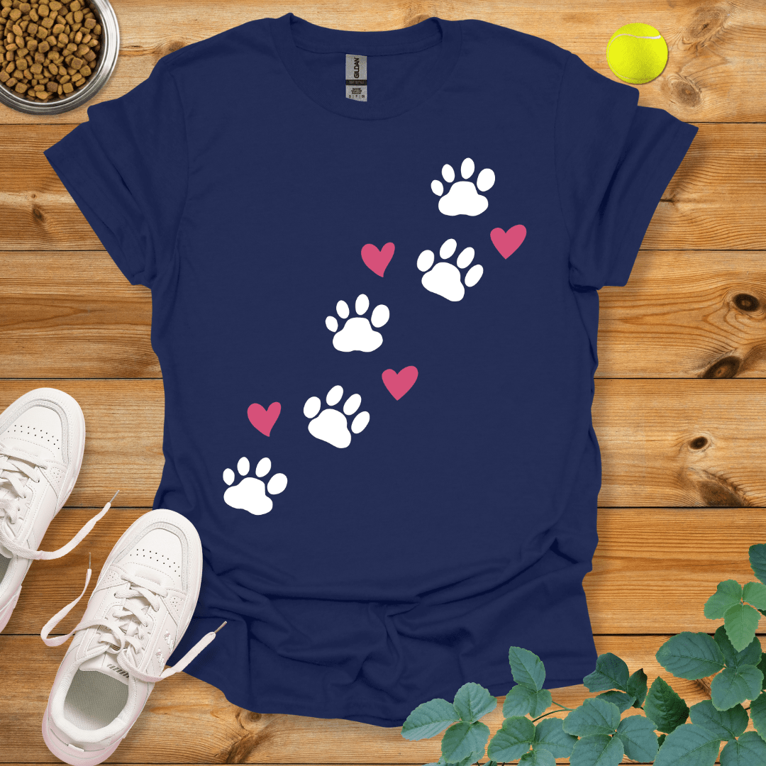 Paw Trail T-Shirt Navy / S