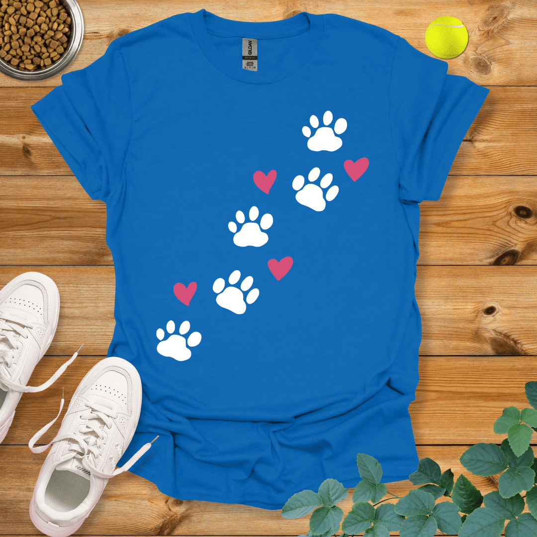 Paw Trail T-Shirt Royal / S