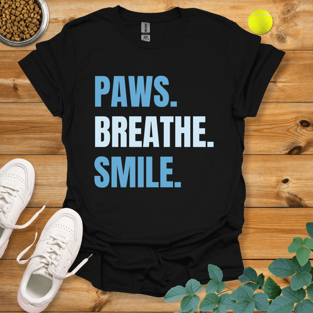 Paws Breathe Smile T-Shirt Black / S