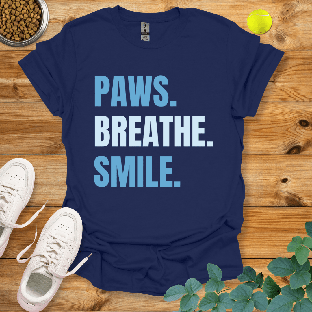 Paws Breathe Smile T-Shirt Navy / S