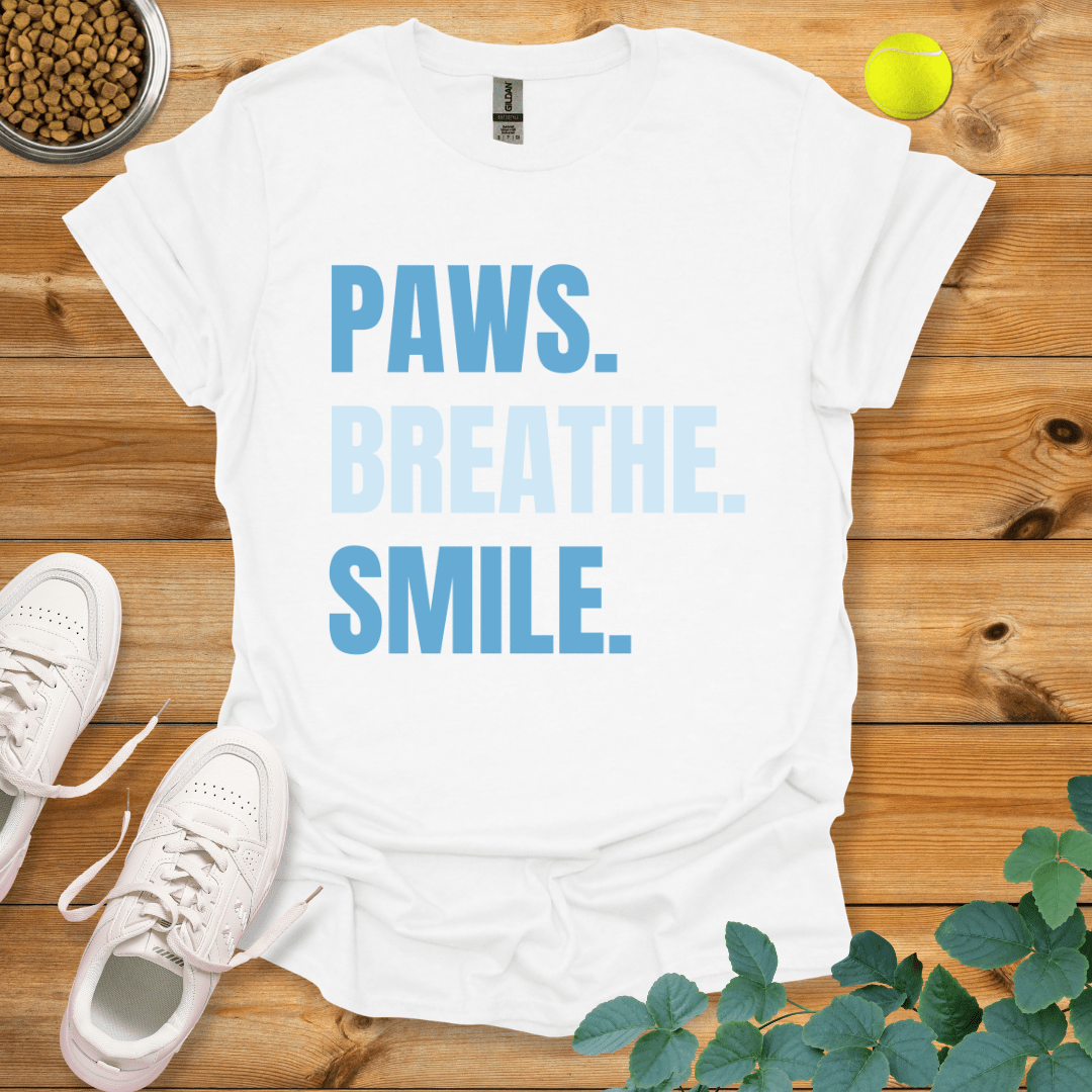 Paws Breathe Smile T-Shirt White / S