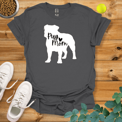 Pug Mom T-Shirt Charcoal / S