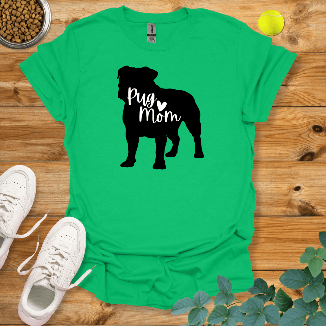 Pug Mom T-Shirt Irish Green / S