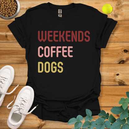 Weekends Coffee Dogs T-Shirt Black / S