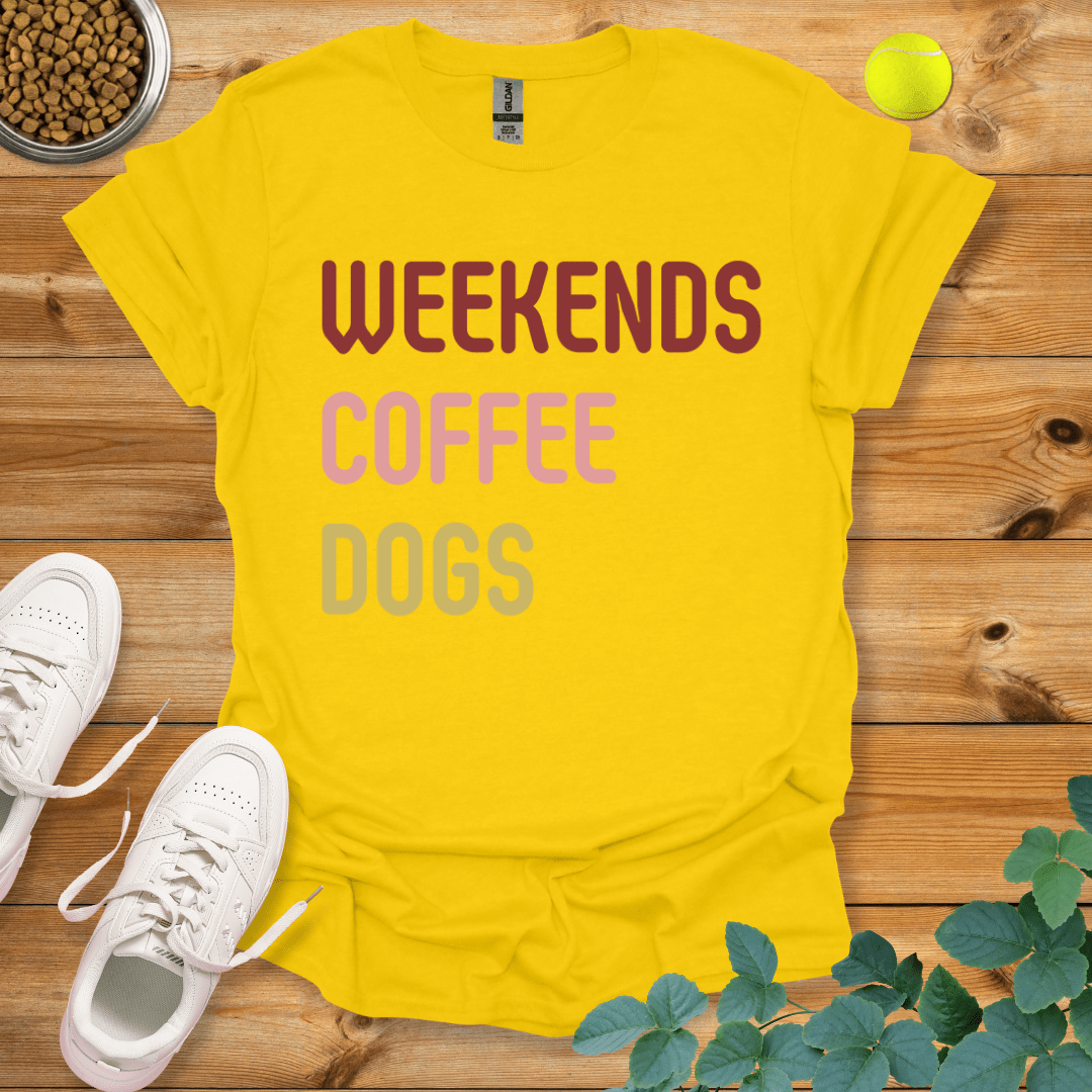 Weekends Coffee Dogs T-Shirt Daisy / S