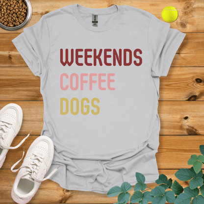 Weekends Coffee Dogs T-Shirt Ice Grey / S