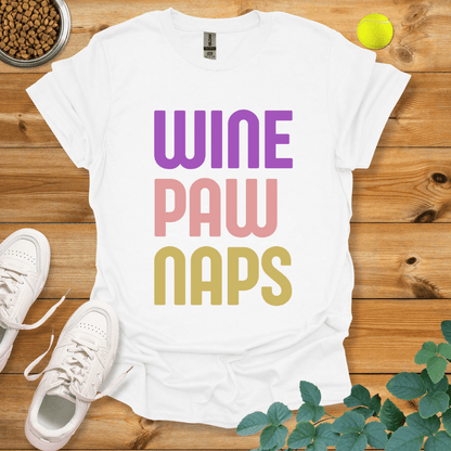 Wine Paw Naps T-Shirt White / S